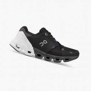 Black / White On Cloudflyer 4 Wide Men Running Shoes | 985UKTFLA