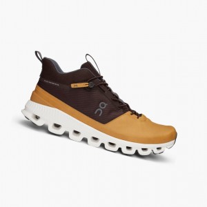 Brown On Cloud Hi Men Road Running Shoes | 940FYSCML