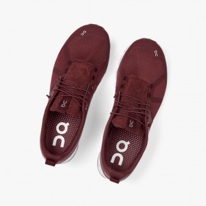 Burgundy On Cloud Terry Men Road Running Shoes | 958MBXGWV