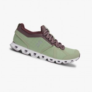 Green On Cloud Beam Women Road Running Shoes | 741ZGIVPS