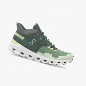 Green On Cloud Hi Edge Men Road Running Shoes | 573ZAYGLK