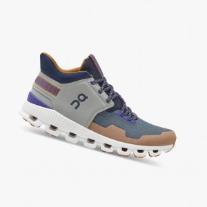 Navy On Cloud Hi Edge Men Road Running Shoes | 417XAFRPI