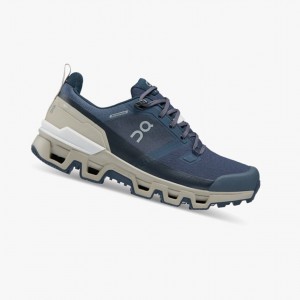 Navy On Cloudwander Waterproof Women Running Shoes | 069NBHVIJ