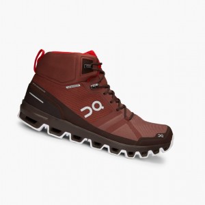 Red On Cloudrock Waterproof Men Hiking Boots | 178ZJLPRX