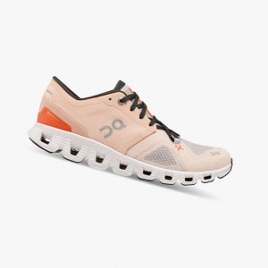 Rose / Brown On Cloud X 3 Women Training Shoes | 536SOUDPJ