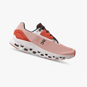 Rose / Red On Cloudstratus Women Road Running Shoes | 694YCWRNZ