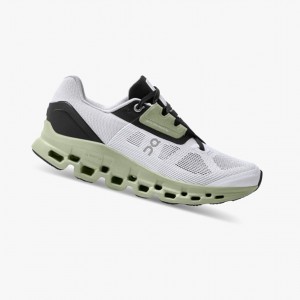 White / Black On Cloudstratus Women Road Running Shoes | 243HNQKSA