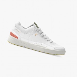 White / Coral On The Roger Centre Court Women Sneakers | 276QOECGN