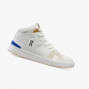 White / Indigo On The Roger Clubhouse Mid Men Running Shoes | 743HJMCXO