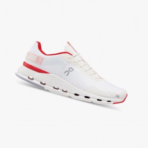 White / Red On Cloudnova Form Men Running Shoes | 735JQTGDE