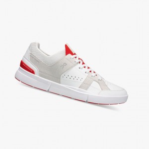 White / Red On The Roger Clubhouse Men Sneakers | 052ZBJHTQ