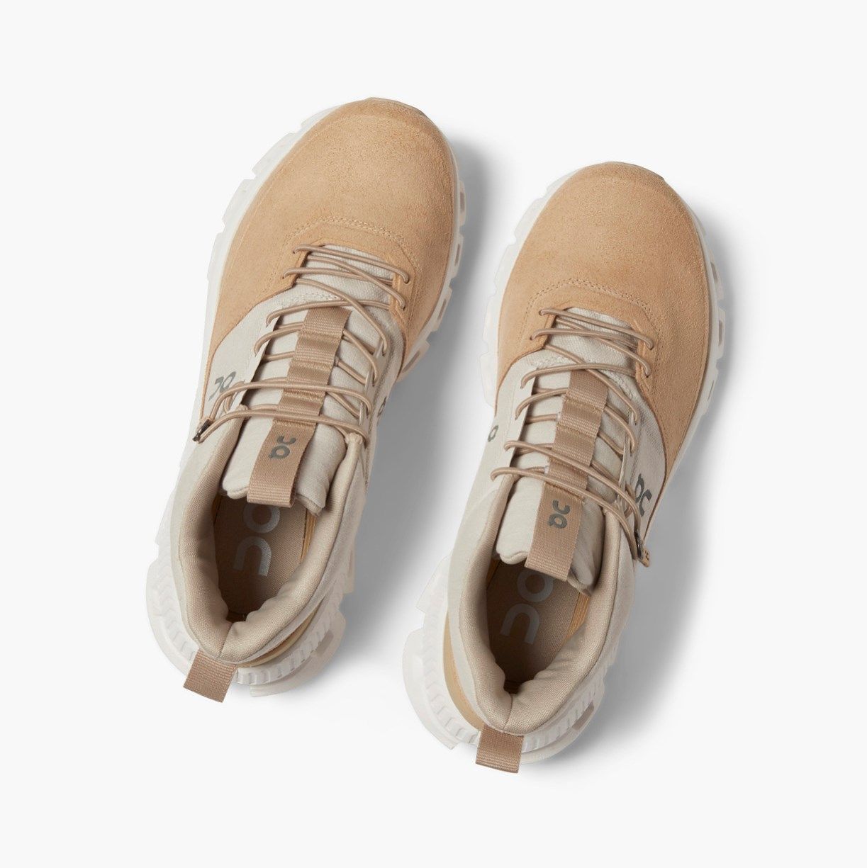 Beige On Cloud Hi Women Road Running Shoes | 642VUAEIT