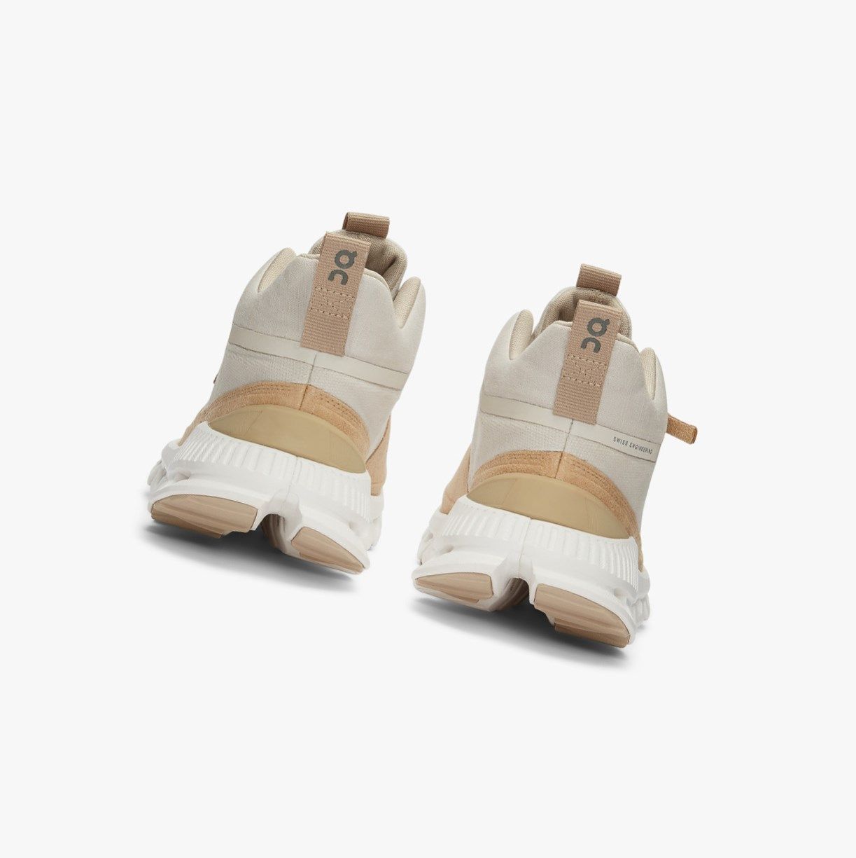 Beige On Cloud Hi Women Road Running Shoes | 642VUAEIT