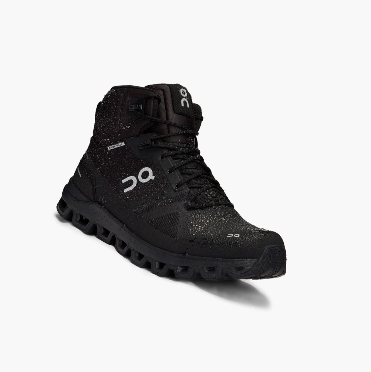 Black On Cloudrock Waterproof Men Hiking Boots | 067WFRQYX