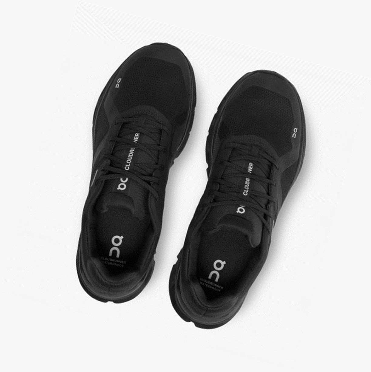 Black On Cloudrunner Waterproof Men Running Shoes | 547QXRGFK