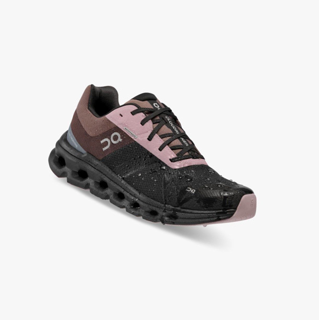 Black / Purple On Cloudrunner Waterproof Women Running Shoes | 640WEOSAT