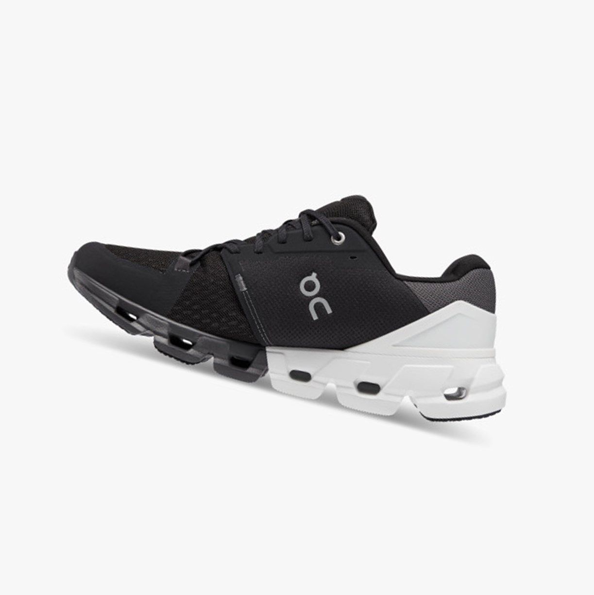 Black / White On Cloudflyer 4 Wide Women Running Shoes | 194DPAVTE