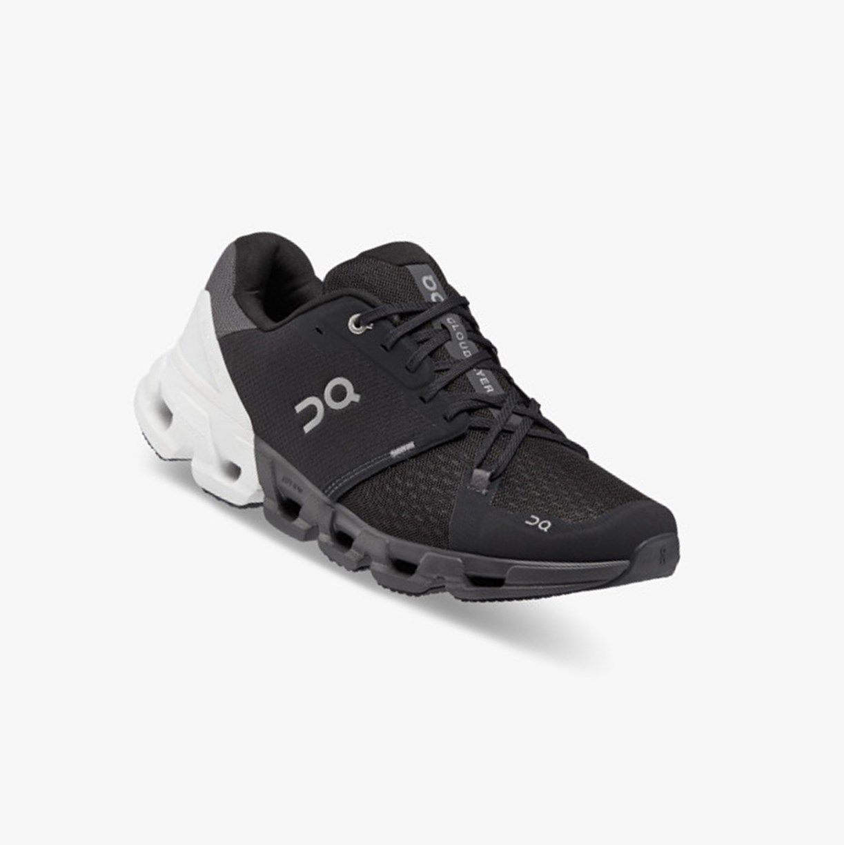 Black / White On Cloudflyer 4 Wide Women Running Shoes | 194DPAVTE