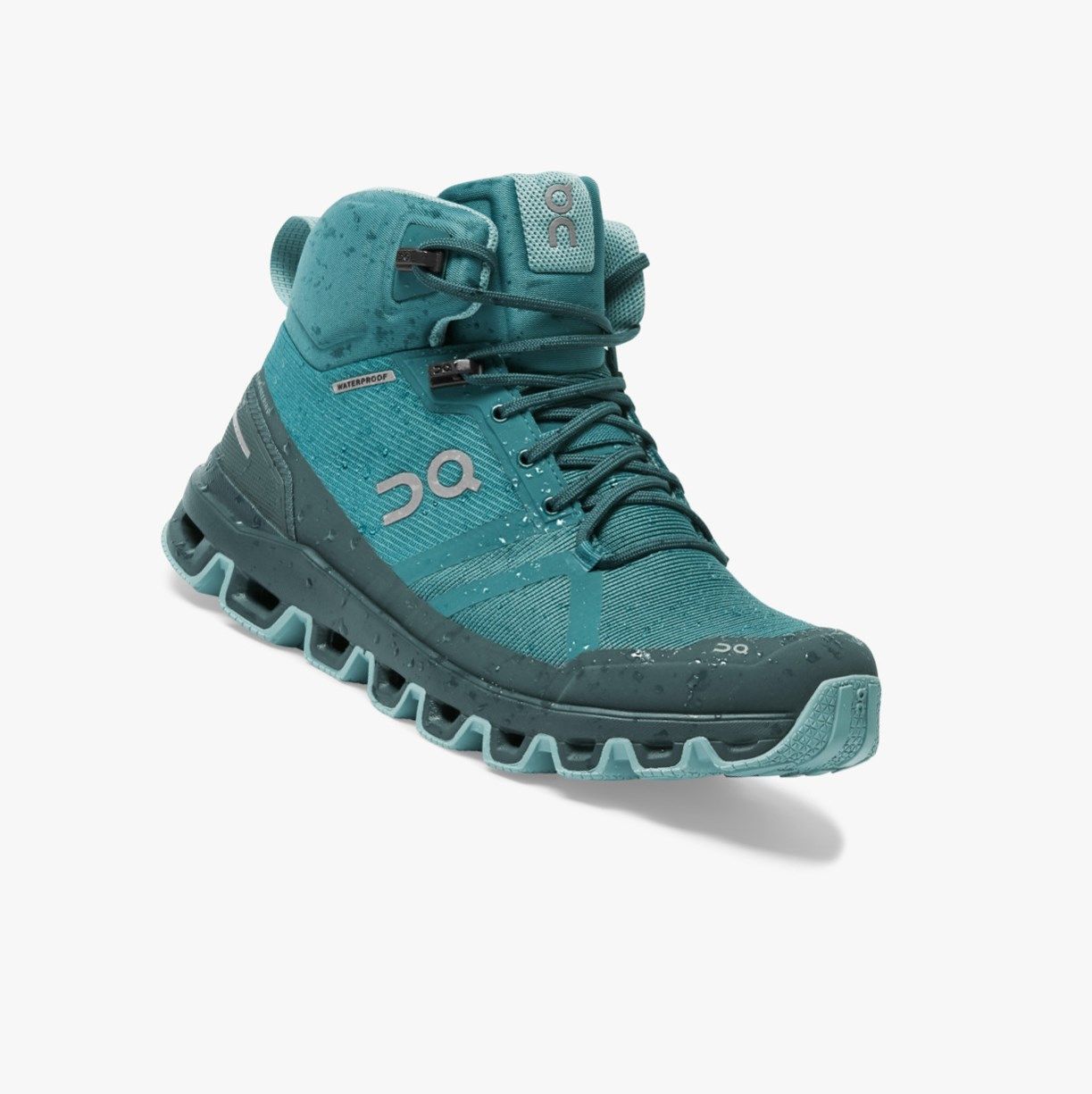 Green On Cloudrock Waterproof Women Hiking Boots | 172ZPUECW