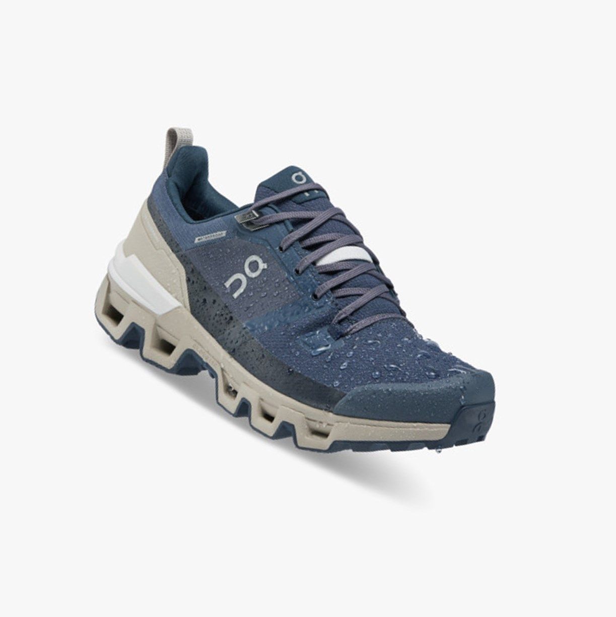 Navy On Cloudwander Waterproof Women Running Shoes | 069NBHVIJ