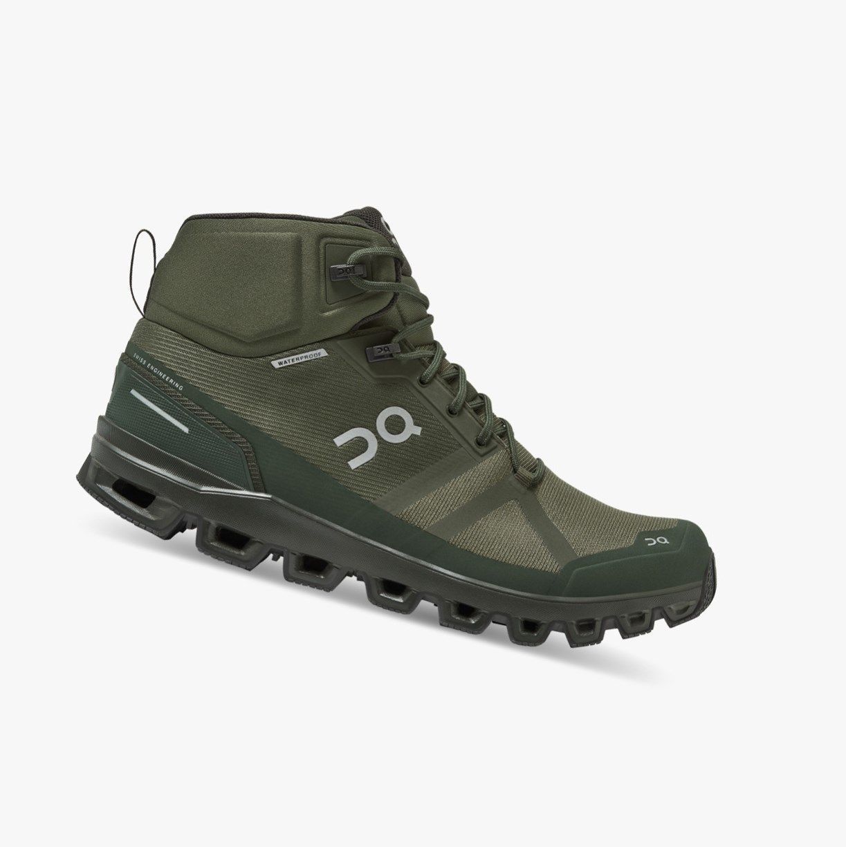 Olive On Cloudrock Waterproof Men Hiking Boots | 096WBFKVL