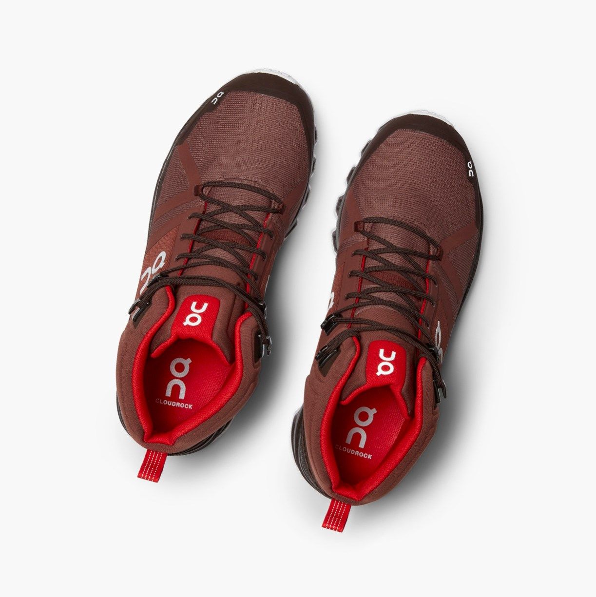 Red On Cloudrock Waterproof Men Hiking Boots | 178ZJLPRX