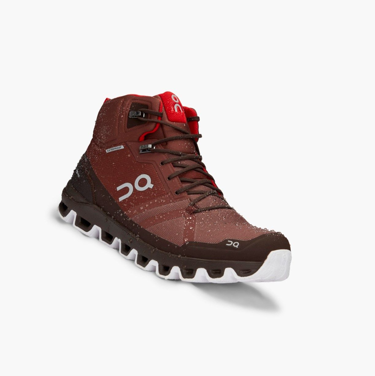 Red On Cloudrock Waterproof Men Hiking Boots | 178ZJLPRX