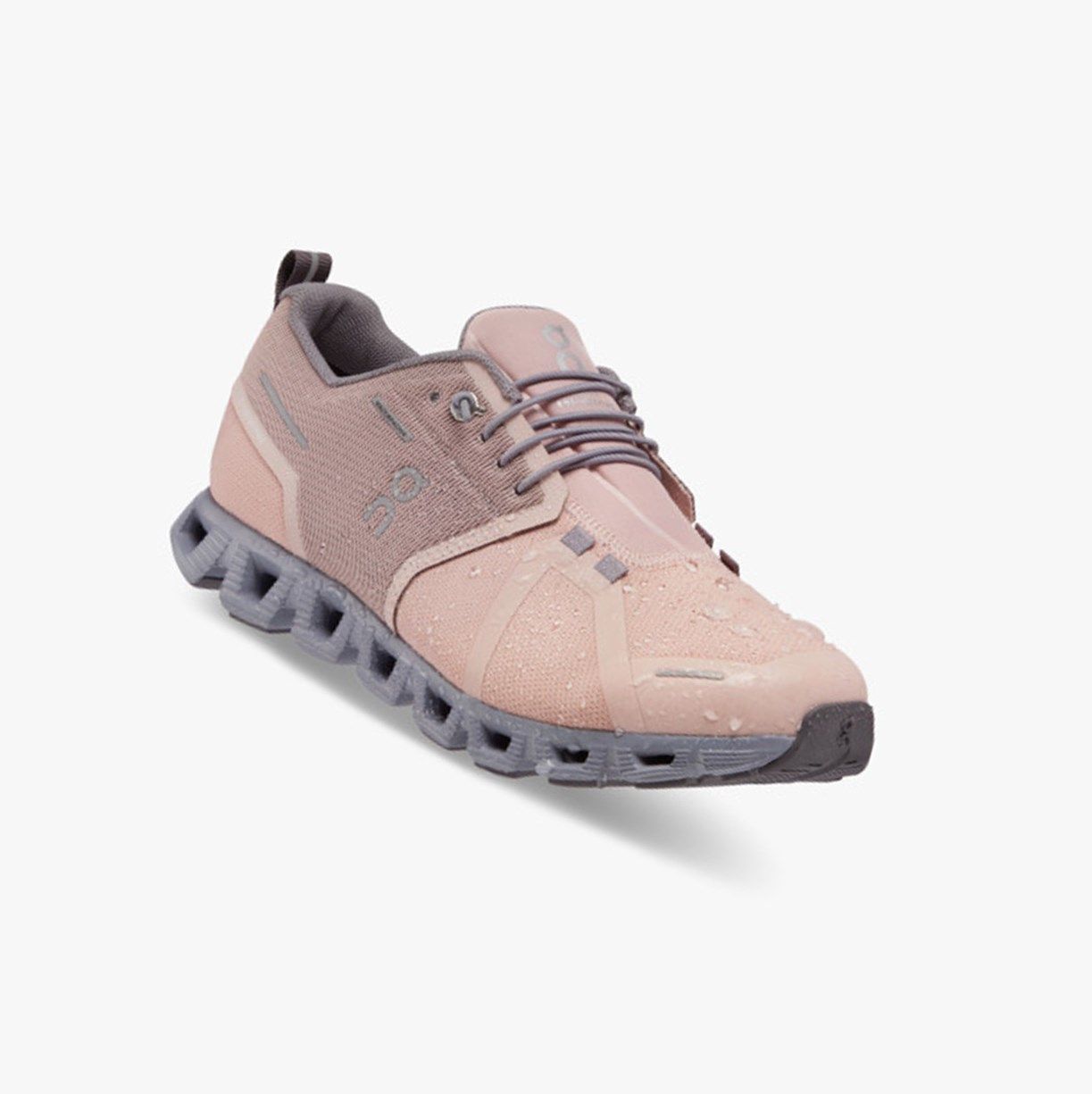 Rose / Khaki On Cloud 5 Waterproof Women Running Shoes | 136PTRMYD