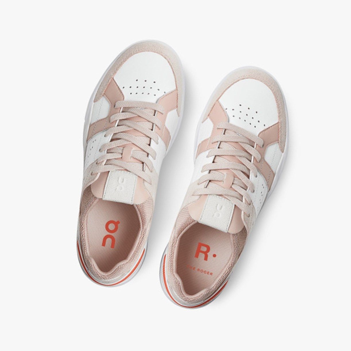 Rose / White On The Roger Clubhouse Women Sneakers | 250IJFHUW