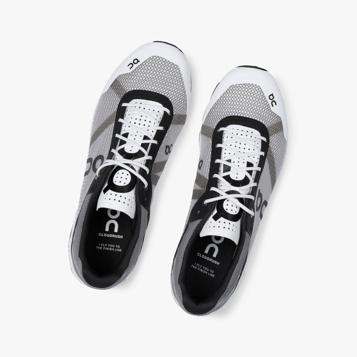 White On Cloudrush Men Road Running Shoes | 816YQBUWA