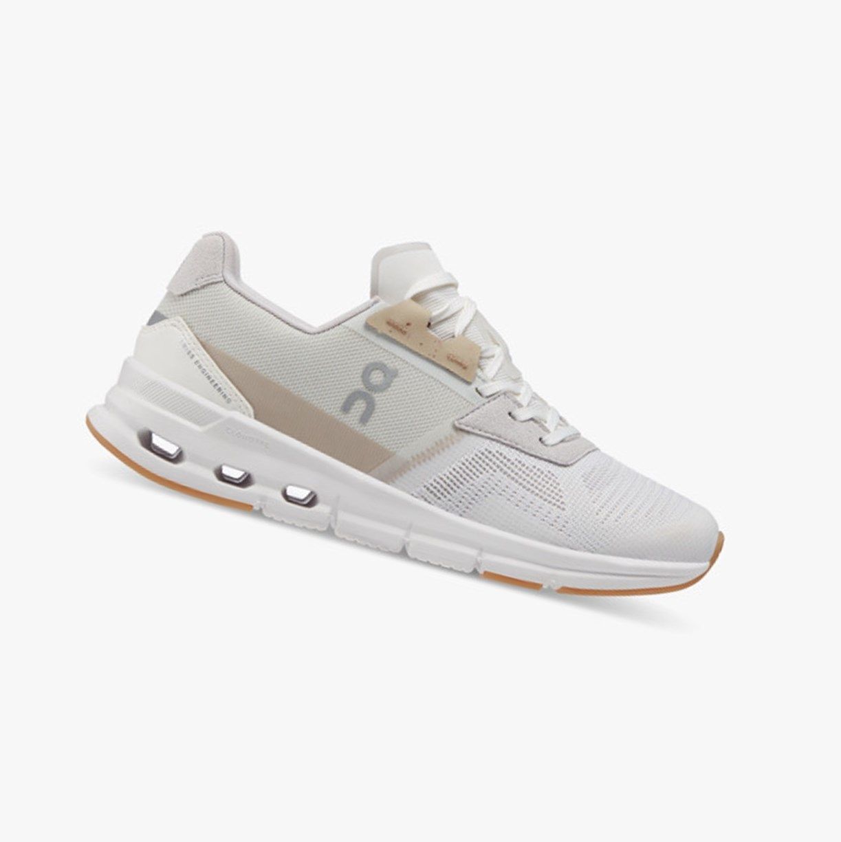 White / Brown On Cloudrift Women Running Shoes | 039RKTBGC