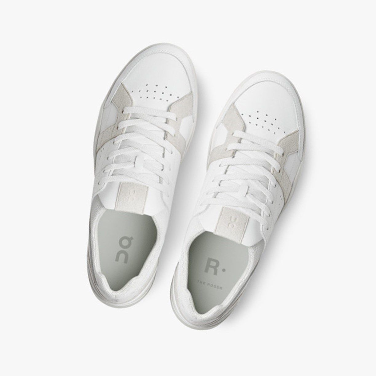 White / Brown On The Roger Clubhouse Men Sneakers | 567XVWOCM