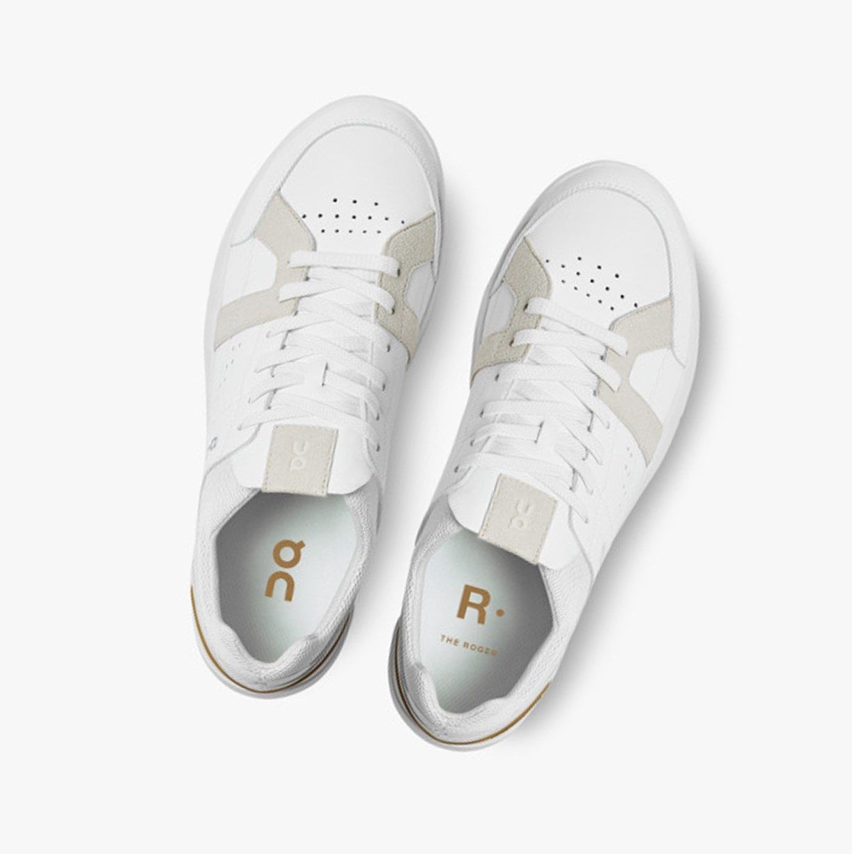 White / Brown On The Roger Clubhouse Men Sneakers | 065GRTKZA