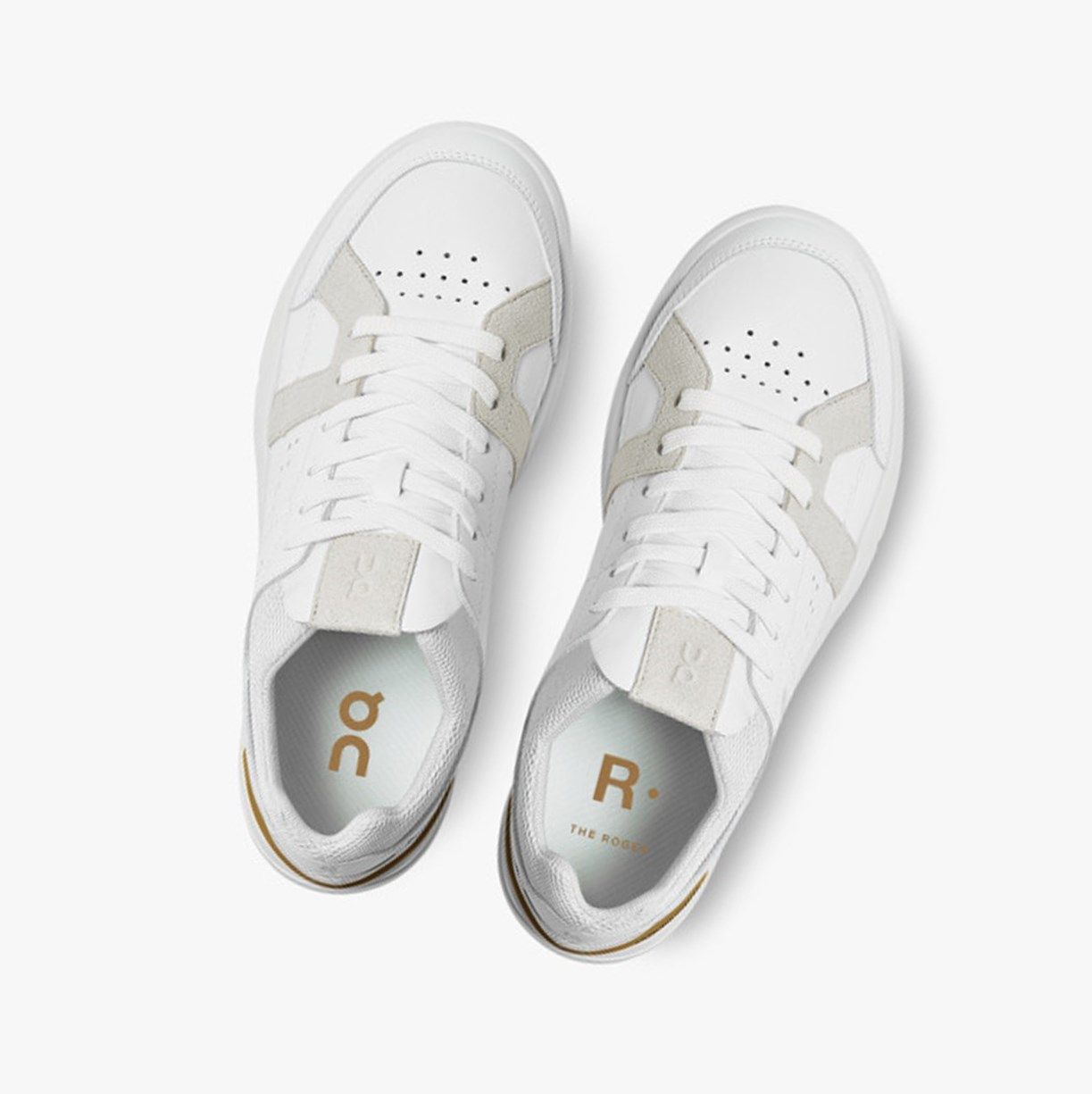 White / Brown On The Roger Clubhouse Women Sneakers | 614EPHTNY