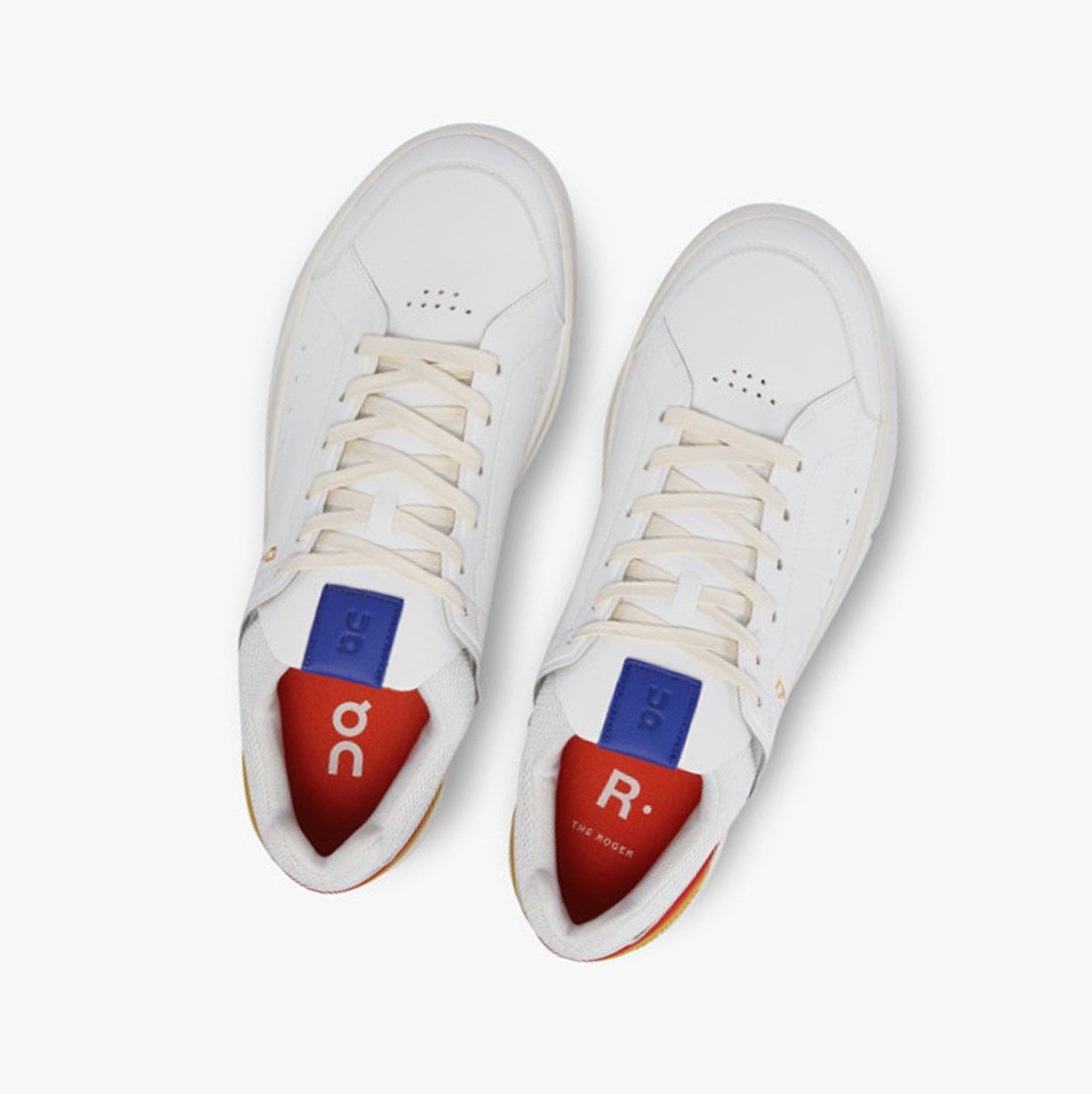 White / Mustard On The Roger Centre Court Men Sneakers | 109GAZQVD