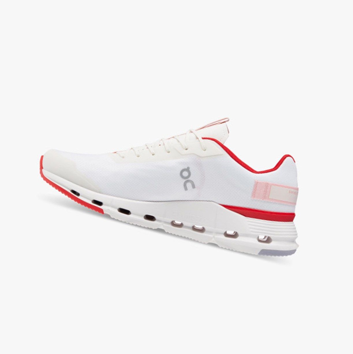 White / Red On Cloudnova Form Men Running Shoes | 735JQTGDE