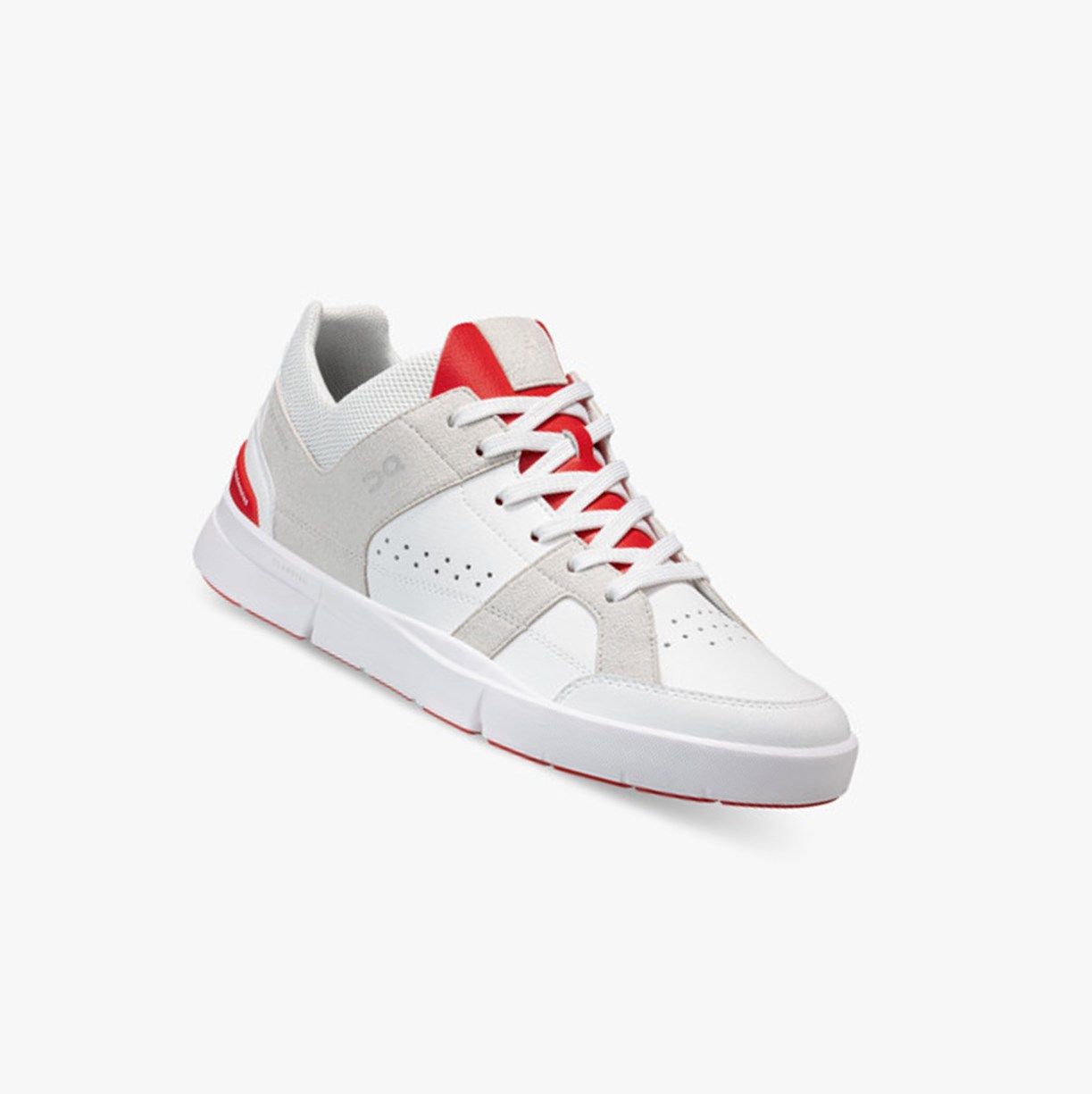 White / Red On The Roger Clubhouse Men Sneakers | 052ZBJHTQ