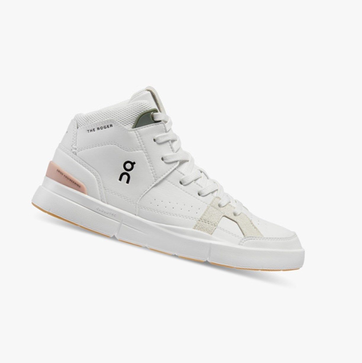 White / Rose On The Roger Clubhouse Mid Women Running Shoes | 165SGCJMK